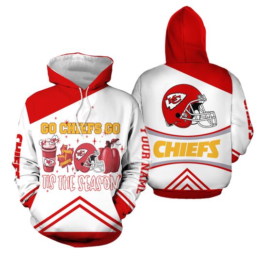 Kansas City Chiefs Go Chiefs Go Tis The Season Fall Pumpkin Hoodie Leggings Set