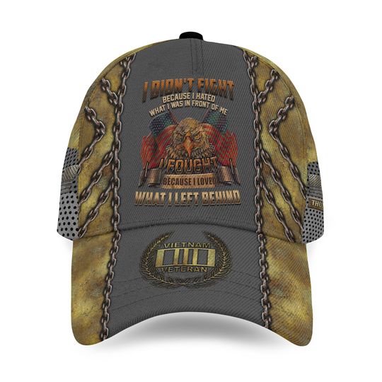 Personalized Vietnam Veteran Hats For Men Custom Vietnam Era Veteran Cap