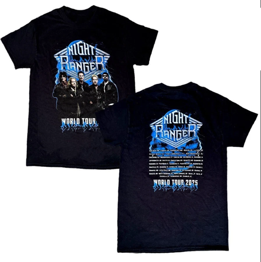 Night Ranger 2025 World Tour reprint T-shirt