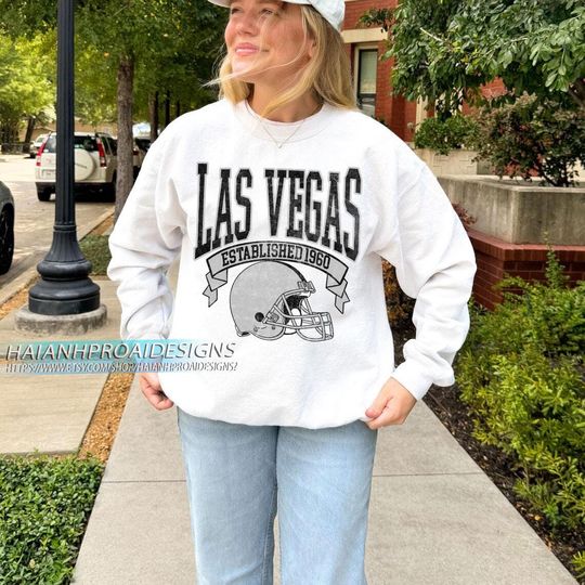 Discover Las Vegas Football Vintage Sweatshirt, Football Game Day Sweatshirt
