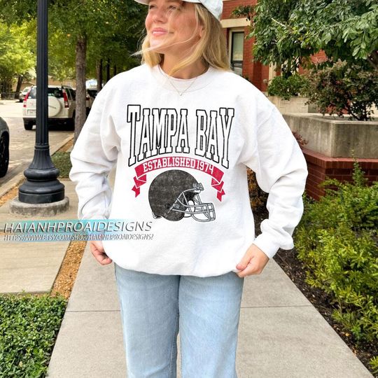 Discover Tampa Bay Football Vintage Sweatshirt, Football Game Day Sweatshirt