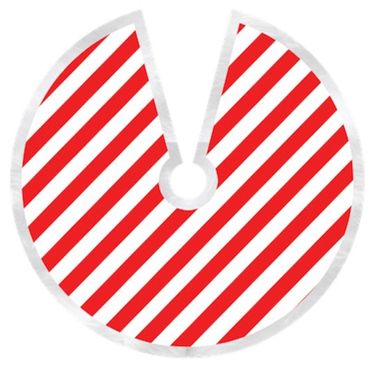 Red White Christmas Tree Skirt