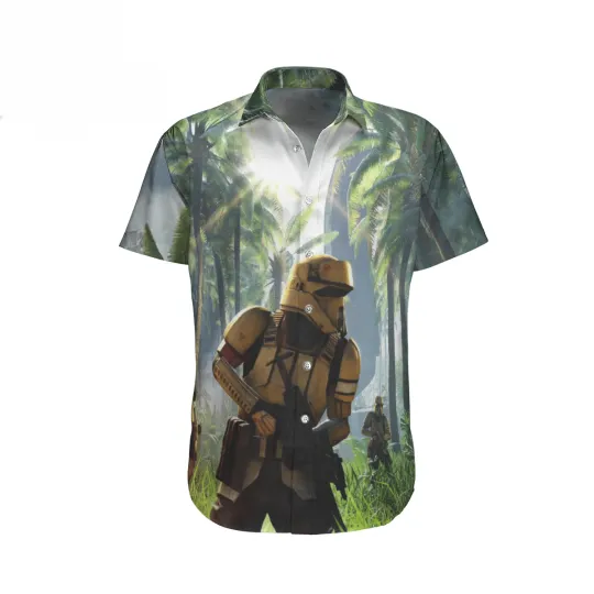 Discover Disney Star Wars Stormtrooper Tropical Battle Hawaiian Shirt