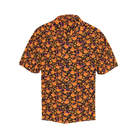 Discover Disney Mickey Pumpkins And Candy Halloween Orange Hawaiian Shirt