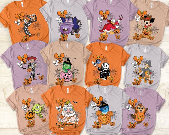 Snow White Seven Dwarfs Halloween Mickey Balloon Comfort Colors Shirt, Disney Halloween Family Matching T-shirt, Disneyland Spooky Season
