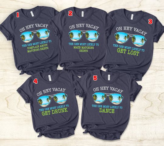 Discover Oh Hey Vacay Shirt, Matching Shirts, Vacay Mode Shirts, Family Vacation Shirts, Group Vacation Tee, Summer Shirt, Beach Shirt, Traveler Gift