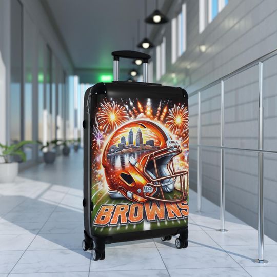 Discover Cleveland Football Baggage Suitcase, Travel Bag, Sports Fan Luggage, Game Day Carry-On,  Merchandise, Ideal for Travel and Gifting