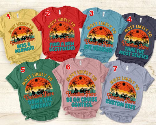 Discover Most Likely To Vacation Shirt, Custom Family Vacation Shirts, Family Vacation Shirts, Personalized Family Shirt, Custom Vacation