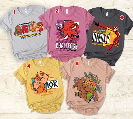 Disney Springtime Challenge 2025 Shirt, Hercules Running Shirt, Mrs Incredible Marathon Shirt, Epcot Marathon runDisney Weekend Shirt
