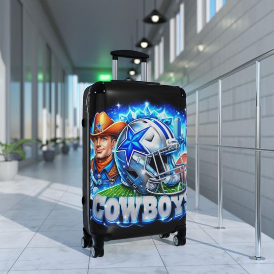 Dallas Football Themed Baggage Suitcase - Perfect for Travel Lovers, Sports Fans, Game Day Adventures, Gifts for Him/Her, Unique Luggage