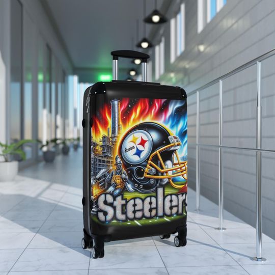 Discover Pittsburgh Football Baggage Suitcase | Travel Luggage for Fans, Gift for Sports Enthusiasts, Personalized Travel Gear, Game Day