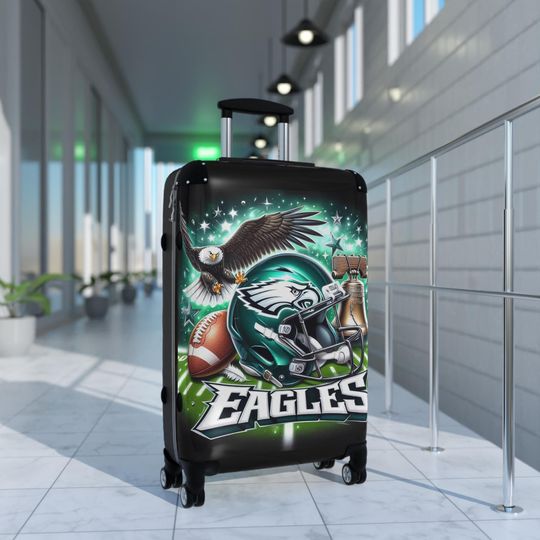 Philadelphia Football Travel Baggage Suitcase - Stylish Luggage, Fans, Game Days, Travel Enthusiasts, Sporty Getaways, Unique Gift Idea