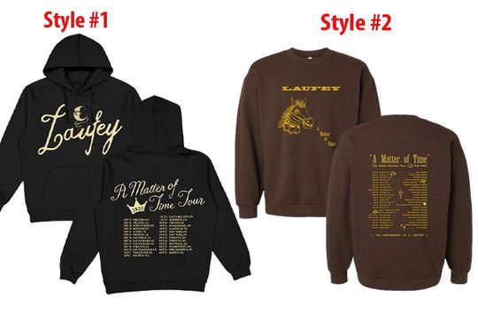 Laufey Merch Store Double Sided Hoodie A Matter Of Time Tour 2025 Shirt