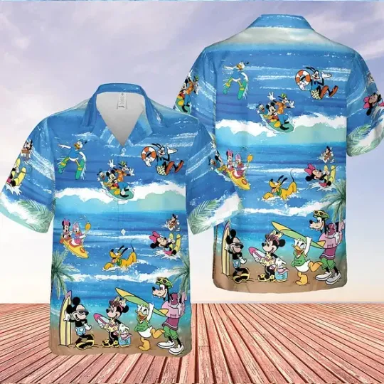 Discover Disney Summer Mickey And Minnie Mouse Vacation Holiday Hawaiian Shirt