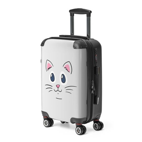 Discover Small Cat Kitty Face Graphic PopFelix Designer Hard-Shell Suitcase