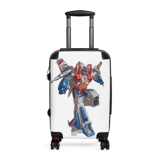 Discover Transformers Inspired Suitcase, Travel Luggage Bag, Autobots Decepticons Carry-On, Vacation Gear, Roll-On Case