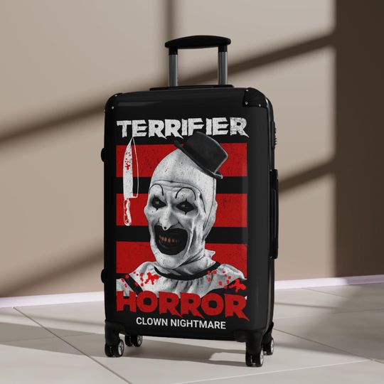 Discover Terrifier Horror Clown Nightmare Suitcase Medium Carry On Luggage with 360 Wheels Travel Gift for Horror Fans