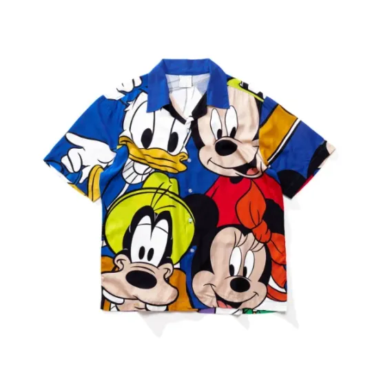 Discover Disney Mickey Club Blue Hawaiian Shirt