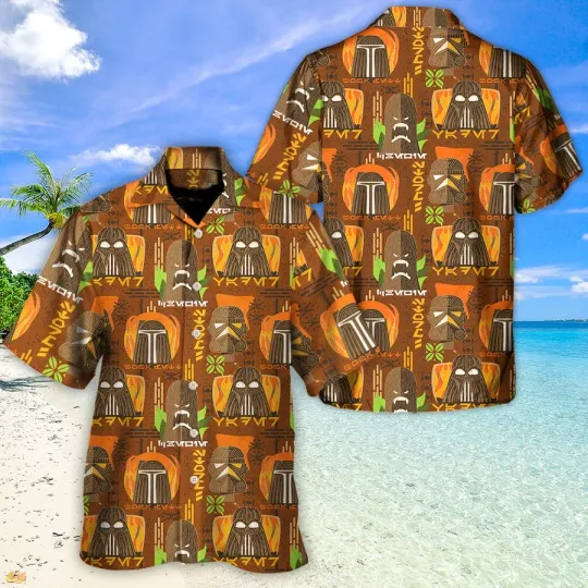 Discover Disney Star Wars Tiki Art Funny Hawaiian Shirt Summer Beach Aloha