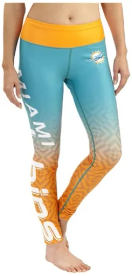 Discover FOCO football Licensed Miami Dolphins Gradient Print Leggings Women's Medium