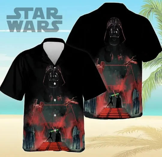 Discover Disney Star Wars Darth Vader Dominates Red Black Hawaiian Shirt