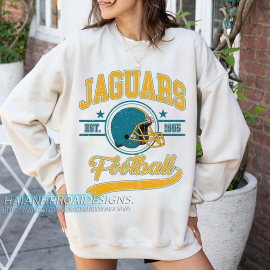 Discover Jacksonville Football Vintage Sweatshirt, Retro Fan Sweatshirt, Game Day Gift Sweatshirt