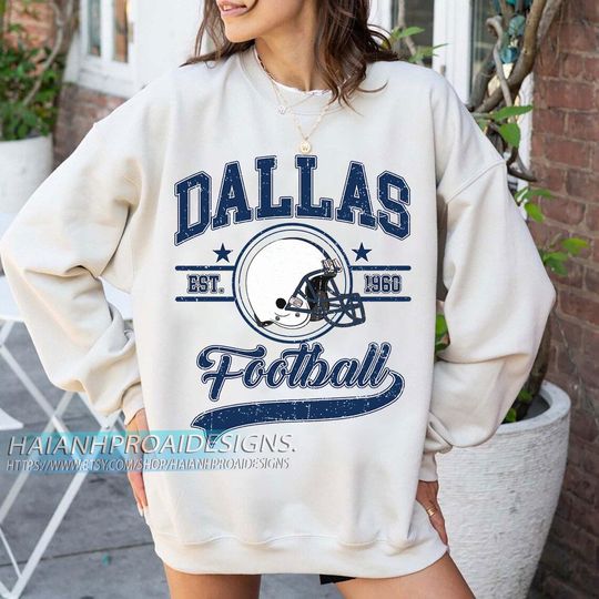 Discover Dallas Football Vintage Sweatshirt, Retro Football Fan Sweatshirt, Game Day Gift Sweatshirt