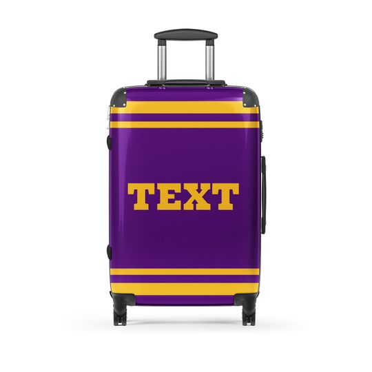 Purple Gold Suitcase | Mazant Custom Suitcase Medium | Fraternity Travel Bag | Personalized Greek Luggage