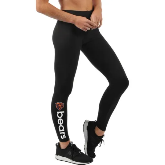 Discover Chicago Football Black Leggings with Team Name/Logo , Gift for Fan