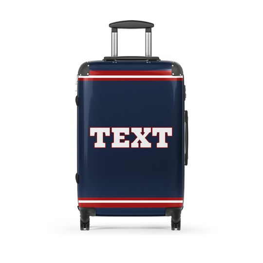 Piety 3.0 Navy Red White Suitcase: Team Color Sports Luggage