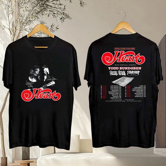 Discover Rock Band Heart 2025 Tour Shirt, Heart Band Royal Plush Tour 2025 Shirt, Heart Band Fan Gift, Heart Band Merch, Heart Band Graphic Shirt