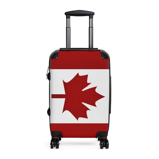 Discover Canadian Maple Leaf Suitcase: Durable Travel Luggage, Vacation Accessory