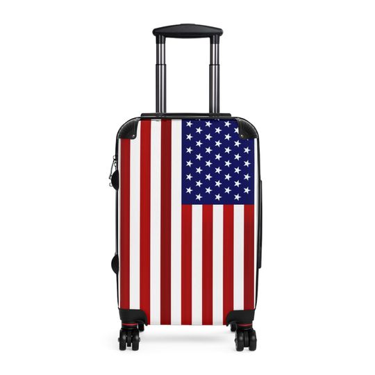 Discover American Flag Travel Suitcase: Patriotic Carry-On Luggage