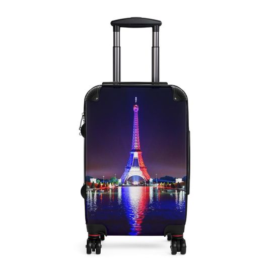 Discover Paris Themed Suitcase - Travel Essentials, Luggage for Adventurers, Vacation Gear, Jetsetter's Dream, Stylish Travel