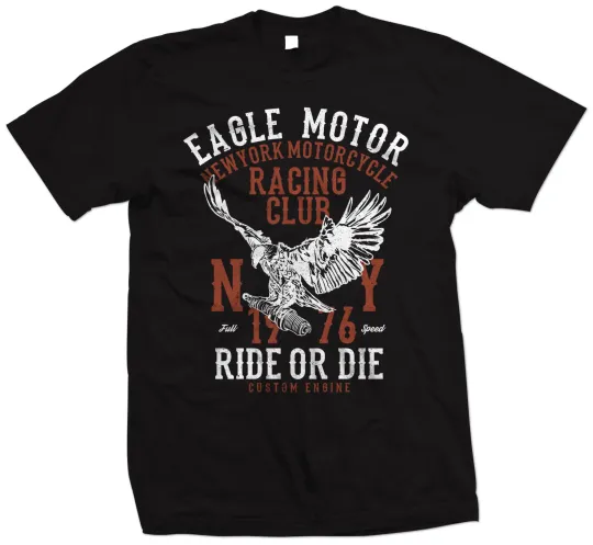 Discover Eagle Racing Motorcycle T-Shirt