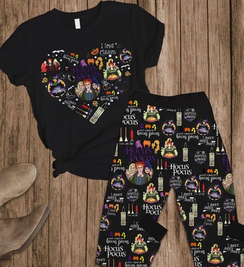 Hocus Pocus Shirt, Halloween Movie Pajamas, Hocus Pocus Pajamas, Witch Shirt, Sanderson Sisters Shirt, Sanderson Sisters Pajamas