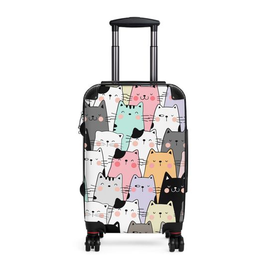 Discover Colorful Cat Print Carry-on Luggage