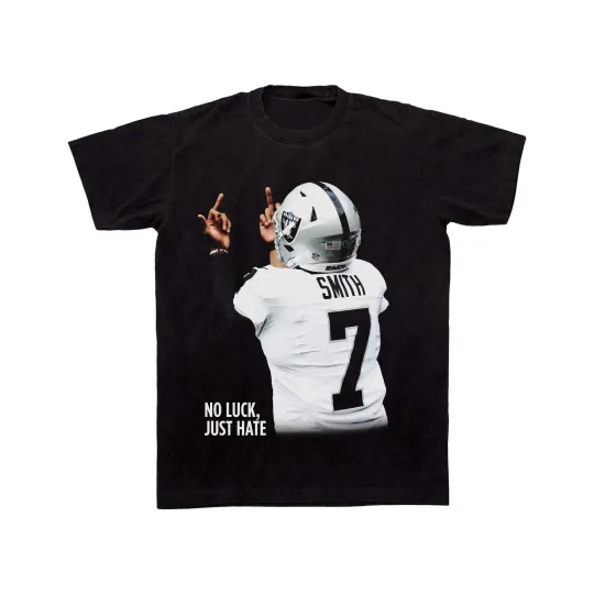 Discover Geno Smith No Luck Just Hate Oversized Raiders T-Shirt