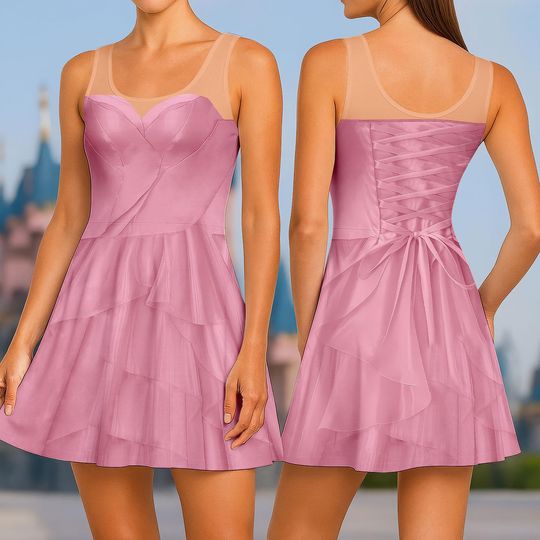 Wicked Glinda Skater Dress, Wizard of Oz Casual Dress, Spooky Gothic Women Dress, Halloween Cosplay Costume, Halloween Gift For Her