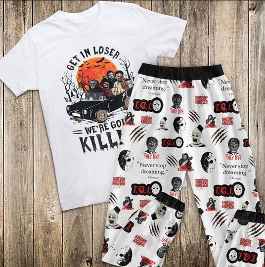 Get It Loser Horror Movie Pajamas Set, Michael Myers Halloween Pajamas For Adult And Kids