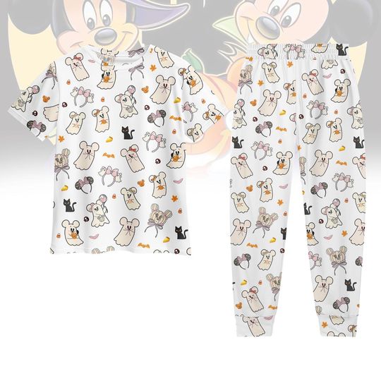 Discover Disney Ghost Spooky Vibes TShirt Pants, Mickey And Minnie Ghost Shirt, Boo To You Shirt, Girly Disney Halloween, Spooky Gift
