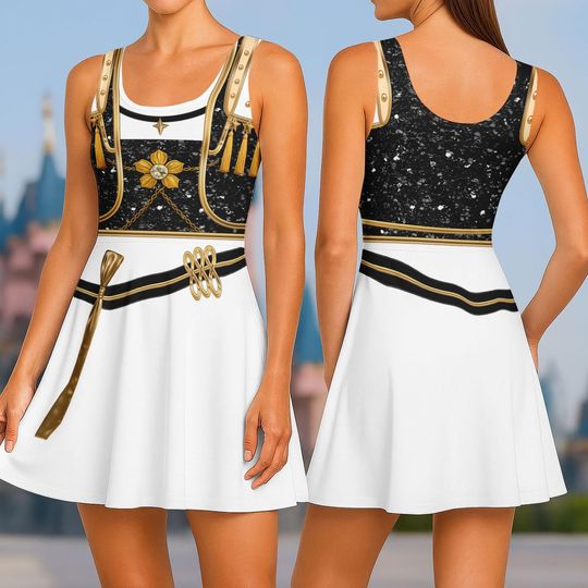 Discover Mira Kpop Demon Hunters Cosplay Costume, Golden Mira Skater Dress, Kpop Huntrix Cosplay Dress, Huntrix Kpop Women Dress, Halloween Gift