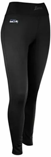 Women's Seattle Football Seahawks Solid Leggings, Black, Gift for Fan