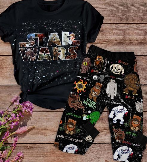 Star Wars Halloween Pajamas Set, Disney Galaxy T-shirt Pants Set, Darth Vader Trick or Treat Sleepwear, Disney Horror Loungewear