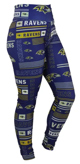 Discover Zubaz football Baltimore Ravens Women's Team Column Leggings