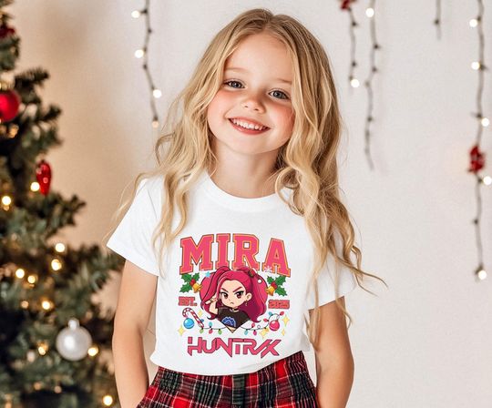 Discover Huntrix Christmas Shirt,  Saja Boys Merry Xmas Sweatshirt, Mira Rumi Zoey Girl T-Shirt, Holiday Kid Tee, Gift For Kpop Movie Fan