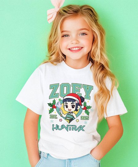 Discover Huntrix Christmas Shirt,  Saja Boys Merry Xmas Sweatshirt, Mira Rumi Zoey Girl T-Shirt, Holiday Kid Tee, Gift For Kpop Movie Fan