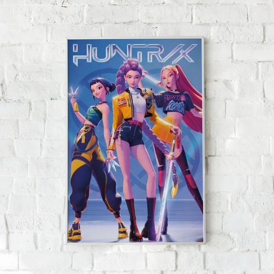 Discover KPop Demon Hunters 2025 Poster, Huntrix Hero Group Poster, Wall Art ,Art Home decoration Poster,Gifts High Quality, No Frame
