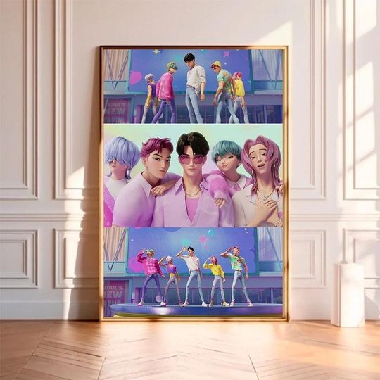 Discover Saja Boys Poster, Modern K-Pop Girl Poster, Demon Hunters Wall Art, Anime Style, K-Pop Demon Hunters, No Framed