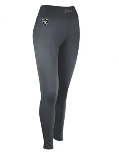 Women's Oakland Raiders Solid Leggings, Charcoal, Gift for Fan